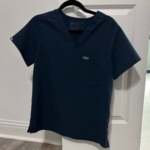 Figs Women’s Deep Blue V-Neck Scrub Top